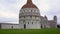 Tower of Pisa, Cathedral and baptistery in Piazza dei Miracoli, Italy