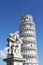 Tower of Pisa and statue