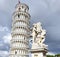 Tower of Pisa supported by back foot