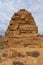 Tower pyramid of hay bale