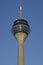 The tower Rheinturm of Dusseldorf in Germany