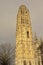 Tower of the roman catholic cathedral of Rouen on dark sky, France