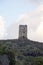 Tower in ruins built in the mid-sixteenth century.