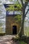 Tower in the ruins of the stone mediaval castle