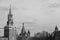 Tower of the Russian Kremlin monochrome tone