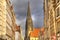 Tower of Saint Lamberti Church in Munster, Germany