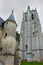 Tower Saint-Nicolas of the catholic benedictine abbey of Bec Hellouin, France
