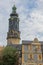 The tower of Schloss Weimar peeking over the surrounding houses