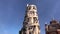 Tower with sculptures and statues inside the monumental cemetery