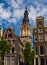 Tower of the Southern Church `Zuiderkerk` in Amsterdam, Netherlands