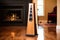 tower speaker placed on a hardwood floor