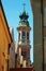 Tower of St. John`s Archcathedral in Old Town of Warsaw, Poland