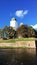 Tower of St. Olaf in Vyborg in autumn day