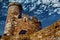 Tower and stone battlements at Conway Castle