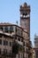 Tower Torre del Gardello near Palazzo Maffei on Piazza delle Erbe square in Verona