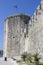 Tower of Trogir fortress with baby stroller