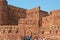 Tower and Walls at Entrance to Historical Agra Fort, Agra, Uttar Pradesh, India