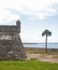 Tower, walls and field of the old Castillo de San Marcos, in St. Augustine, Florida