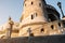 Tower and walls of Fishermen Bastion with a statue of a fisherman