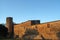 Tower and walls of a Medieval village of Peratallada, Baix Emporda, Girona,Spain