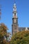 Tower of the Westerkerk church in Amsterdam, Holland