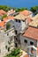 Tower which was part of Marco Polo\'s home. Korcula, Croatia