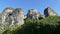 Towering rocks of Meteora in Greece