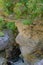 Towering rocks near Linville Falls in North Carolina, USA.