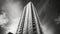 A towering scyscraper photo realistic illustration - Generative AI.