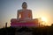 Towering Seated Buddha at Sunrise, Aluthgama, Sri Lanka