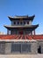 The towering and tall gate towers of ancient Chinese architecture