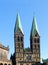 Towers. Bremen Cathedral of St. Peter