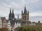 Towers of Cologne cathedral, and great saint Martin church, Cologne