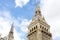 Towers of historic Healy Hall building of Georgetown University in Washington DC.