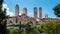 Towers and houses natural surroundings at San Gimignano