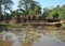 Towers and moat of Banteay Srei in Siem Reap, Cambodia