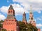 Towers of Moscow Kremlin on Red Square