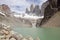 Towers of Paine and lagoon at the Torres del Paine National Park, Chilean Patagonia, Chile