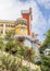 Towers of the Pena National Palace in Sintra town, Portugal