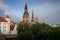 Towers of Riga Cathedral, St Peters Church and St Saviours Church - Riga, Latvia