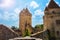 Towers and walls of Blandy-les-Tours medieval castle
