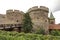 Towers of Zindan Gate and church Ruzica at Belgrade`s Fortress