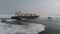 Towing liquefied gas tanker. Transportation of hydrocarbons by sea.