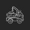 Towing service chalk white icon on black background