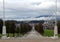 Town of Asiago with clouds from the WAR MEMORIAL