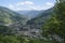 town of Bardonecchia Turin seen from the Alps around the city