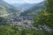 town of Bardonecchia Turin seen from the Alps around the city