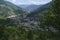 town of Bardonecchia Turin seen from the Alps around the city