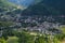 town of Bardonecchia Turin seen from the Alps around the city