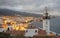 Town Candelaria at dusk, Tenerife Spain